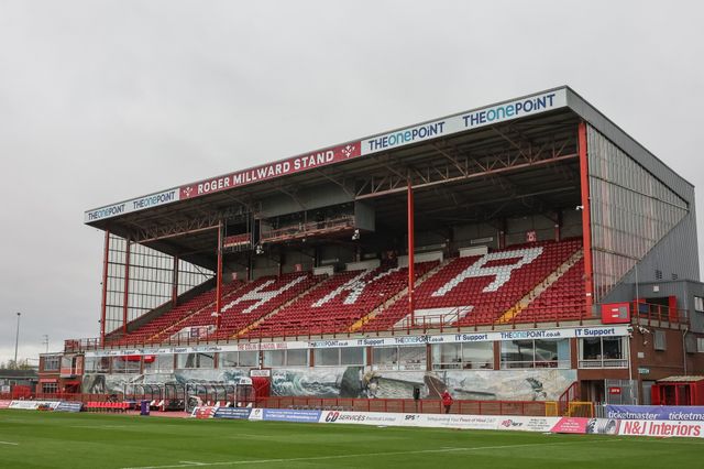 A general view of The Sewell Group Craven Park during the Betfred Super League round 7 match Hull KR vs Hull FC at Sewell Group Craven Park, Hull, United Kingdom on 03 April 2026

(Photo by Mark Cosgrove/News Images)