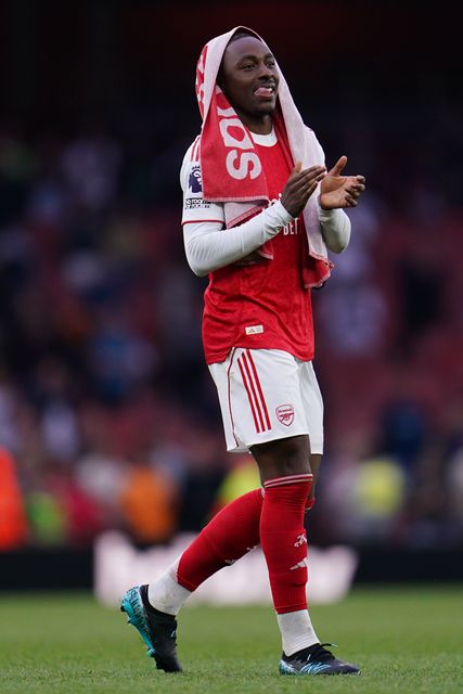 Eberechi Eze of Arsenal applauds home support at full time during the Premier League match Arsenal vs Fulham at Emirates, London, United Kingdom on 02 May 2026

(Photo by Harvey Murphy/News Images)