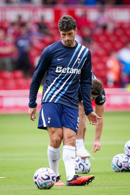 Marcos Senesi of Tottenham Hotspur in the pregame warmup session  during the Premier League match Nottingham Forest vs Tottenham Hotspur at City Ground, Nottingham, United Kingdom on 05 September 2026

(Photo by Maynard Manyowa/News Images)