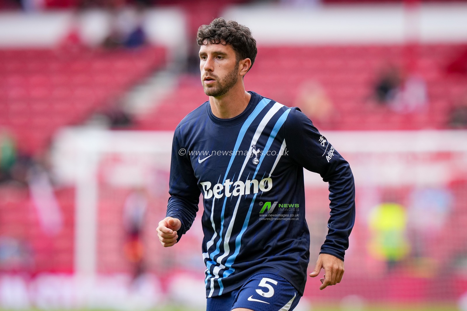 Marcos Senesi of Tottenham Hotspur in the pregame warmup session  during the Premier League match Nottingham Forest vs Tottenham Hotspur at City Ground, Nottingham, United Kingdom on 05 September 2026

(Photo by Maynard Manyowa/News Images)