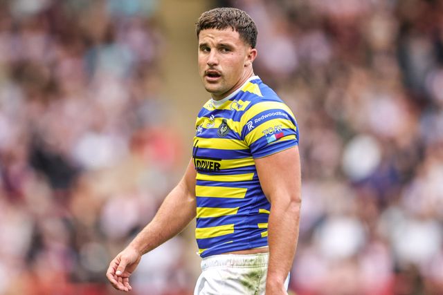 Josh Smith of Warrington Wolves during the Betfred Super League round 20 match Leigh Leopards vs Warrington Wolves at Leigh Sports Village, Leigh, United Kingdom on 25 July 2026

(Photo by Alfie Cosgrove/News Images)