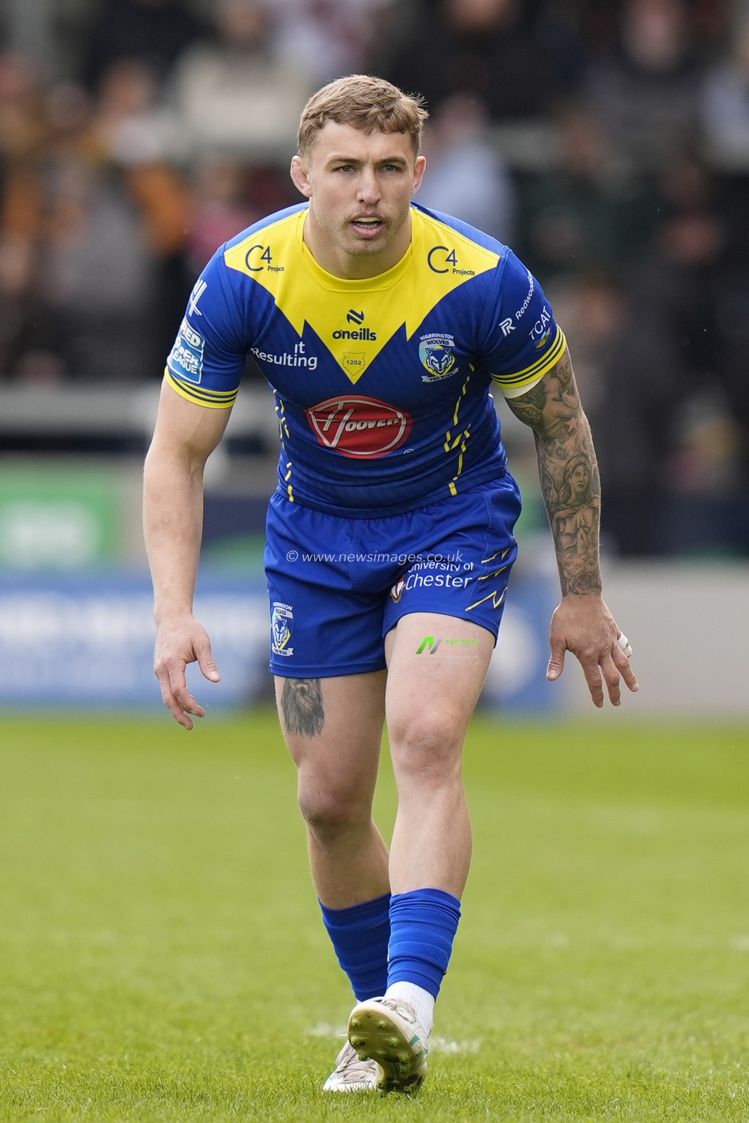Sam Powell of Warrington Wolves during the Betfred Super League Round 9 match Salford Red Devils vs Warrington Wolves at Salford Community Stadium, Eccles, United Kingdom, 27th April 2024

(Photo by Steve Flynn/News Images)