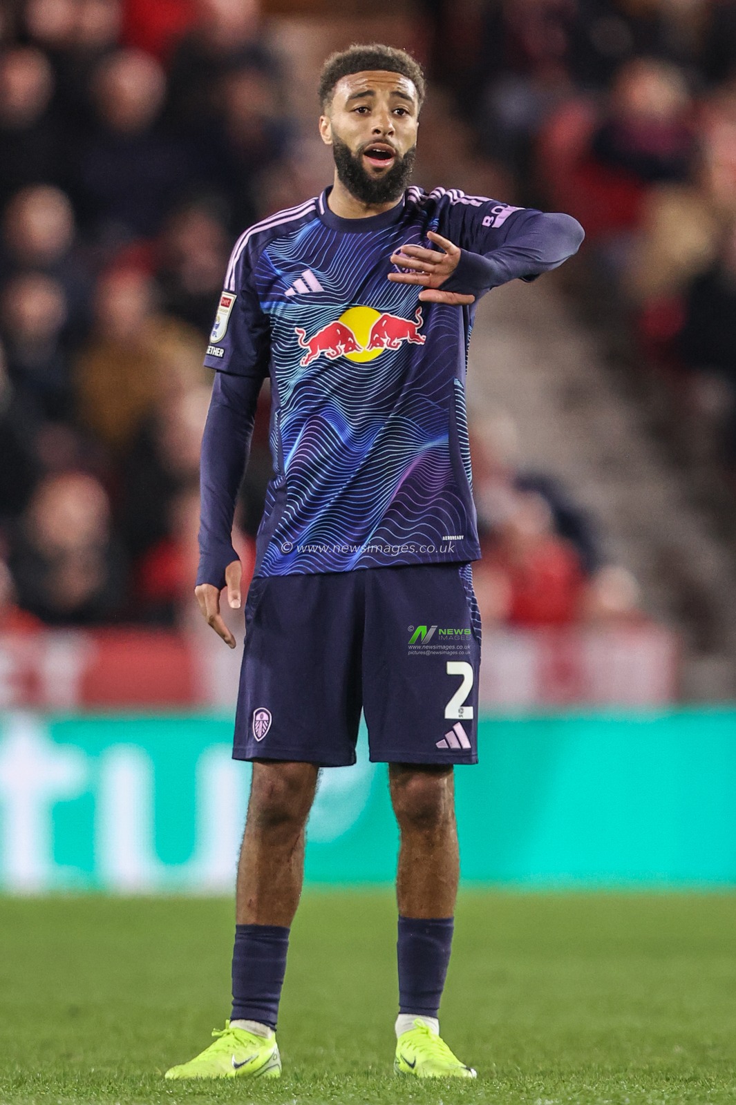 Jayden Bogle of Leeds United during the Sky Bet Championship match Middlesbrough vs Leeds United at Riverside Stadium, Middlesbrough, United Kingdom, 8th April 2025

(Photo by Alfie Cosgrove/News Images)