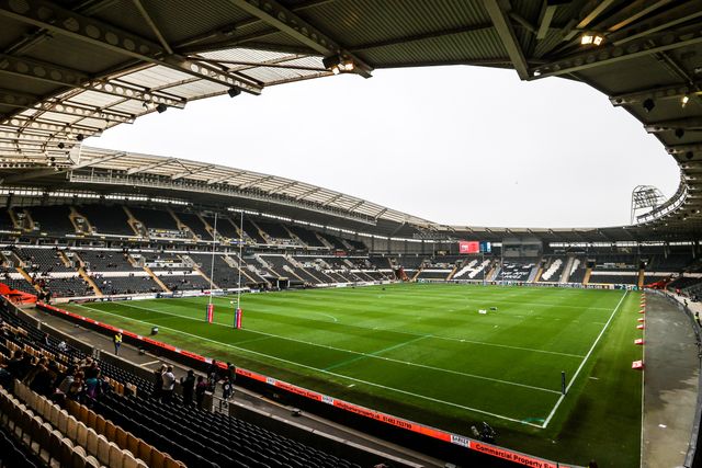 A general view of MKM Stadium ahead of the Betfred Super League round 10 match Hull FC vs Toulouse Olympique at MKM Stadium, Hull, United Kingdom on 03 May 2026

(Photo by Alfie Cosgrove/News Images)