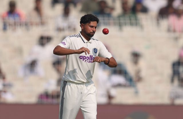 Bowler Kuldeep Yadav of India during the IDFC First Bank Test Day 3 match India vs South Africa at Eden Gardens, Kolkata, India, 16th November 2025

(Photo by Shubhajit Roy Karmakar/News Images)

