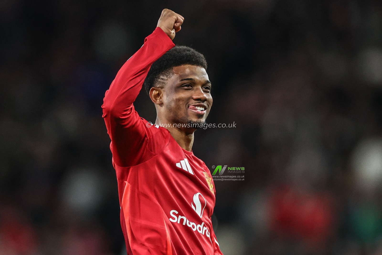 Amad Diallo of Manchester United during the UEFA Europa League Semi-final match Manchester United vs Athletic Bilbao at Old Trafford, Manchester, United Kingdom, 8th May 2025

(Photo by Mark Cosgrove/News Images)