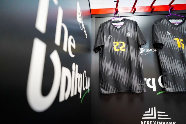 A general view of the Zimbabwe dressing room during the Nigeria vs Zimbabwe Unity Cup 2026 semi-final match at The Valley in Charlton, London, England on Tuesday, May 26, 2026.