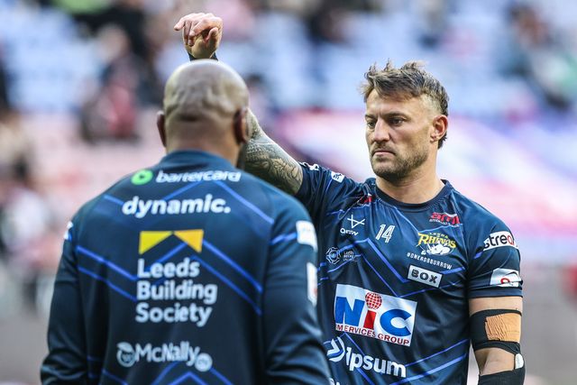 Chris Hankinson of Leeds Rhinos in the pre-game warm up during the Betfred Super League round 11 match Wigan Warriors vs Leeds Rhinos at The Brick Community Stadium, Wigan, United Kingdom on 15 May 2026

(Photo by Alfie Cosgrove/News Images)