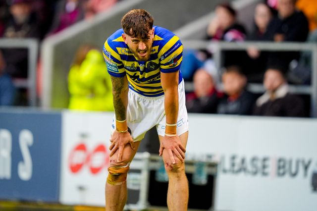 Matty Ashton of Warrington Wolves during the Betfred Super League round 14 match St Helens vs Warrington Wolves at The BrewDog Stadium, St Helens, United Kingdom on 11 June 2026

(Photo by Maynard Manyowa/News Images)