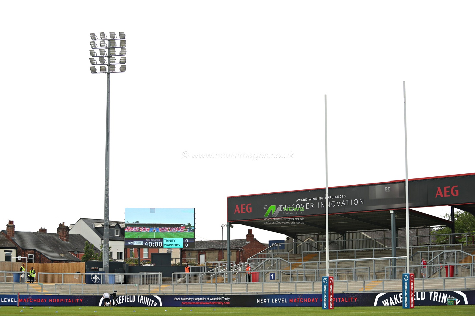 A general view of the DIY Kitchens Stadium before the Betfred Super League round 15 match Wakefield Trinity vs Wigan Warriors at DIY Kitchens Stadium, Wakefield, United Kingdom, 20th June 2025

(Photo by Sam Eaden/News Images)