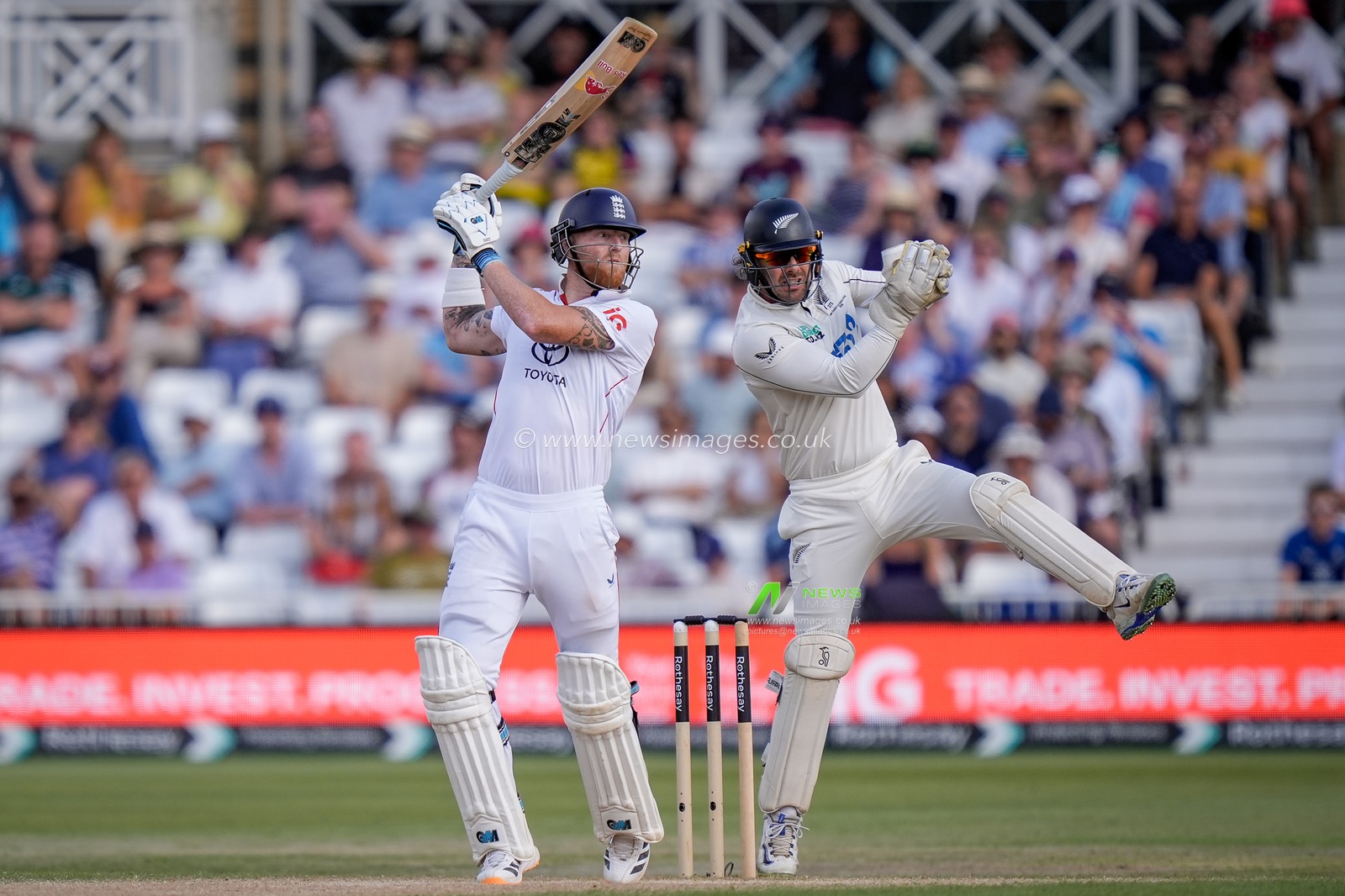 England captain Ben Stokes batting during the 3rd Rothesay Test Match Day 4 match England vs New Zealand at Trent Bridge, Nottingham, United Kingdom on 28 June 2026

(Photo by Maynard Manyowa/News Images)
