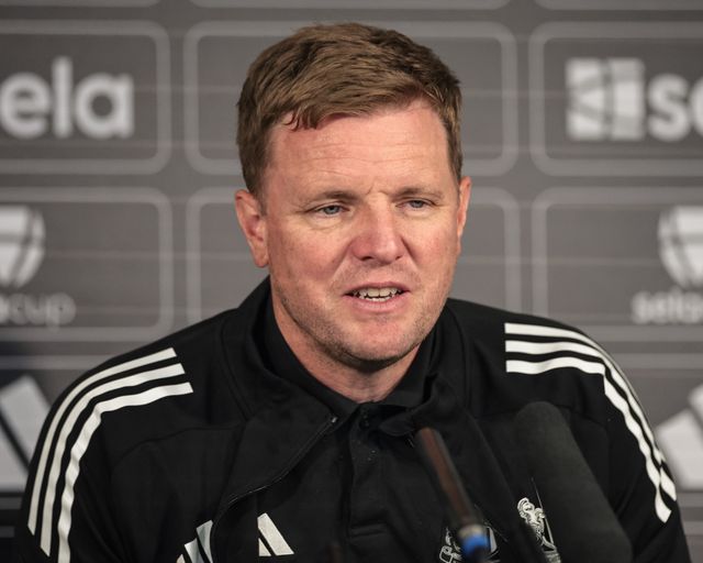 Eddie Howe manager of Newcastle United speaks in the post match press conference during the Pre-season friendly Newcastle United vs Espanyol at St. James's Park, Newcastle, United Kingdom, 8th August 2025

(Photo by Mark Cosgrove/News Images)