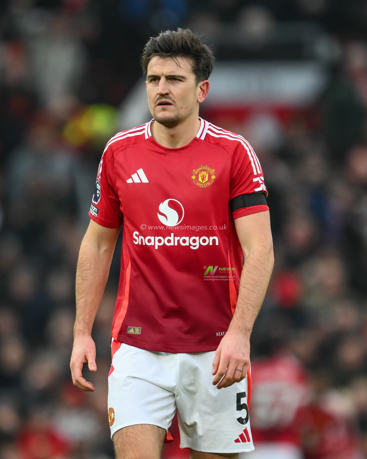 Harry Maguire of Manchester United during the Premier League match Manchester United vs Brighton and Hove Albion at Old Trafford, Manchester, United Kingdom, 19th January 2025

(Photo by Craig Thomas/News Images)