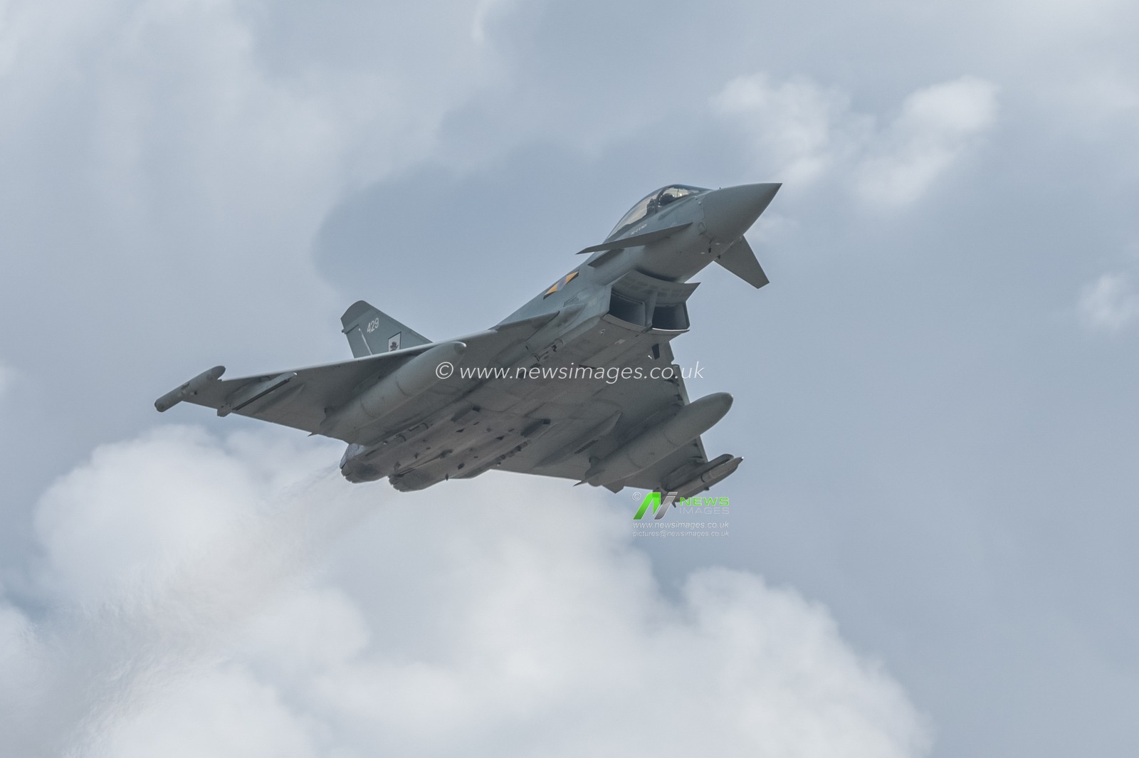 Eurofighter Typhoon FGR4 takes off at RAF Coningsby at RAF Coningsby, Coningsby, United Kingdom, 11th September 2025

(Photo by Mark Cosgrove/News Images)