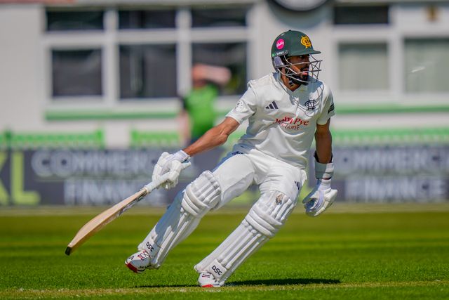 Haseeb Hameed of Nottinghamshire takes a run during Leicestershire County Cricket Club vs Nottinghamshire County Cricket Club in Country Cricket Division One Day 1 at Grace Road, Leicester, United Kingdom on 01 May 2026

(Photo by Maynard Manyowa/News Images)