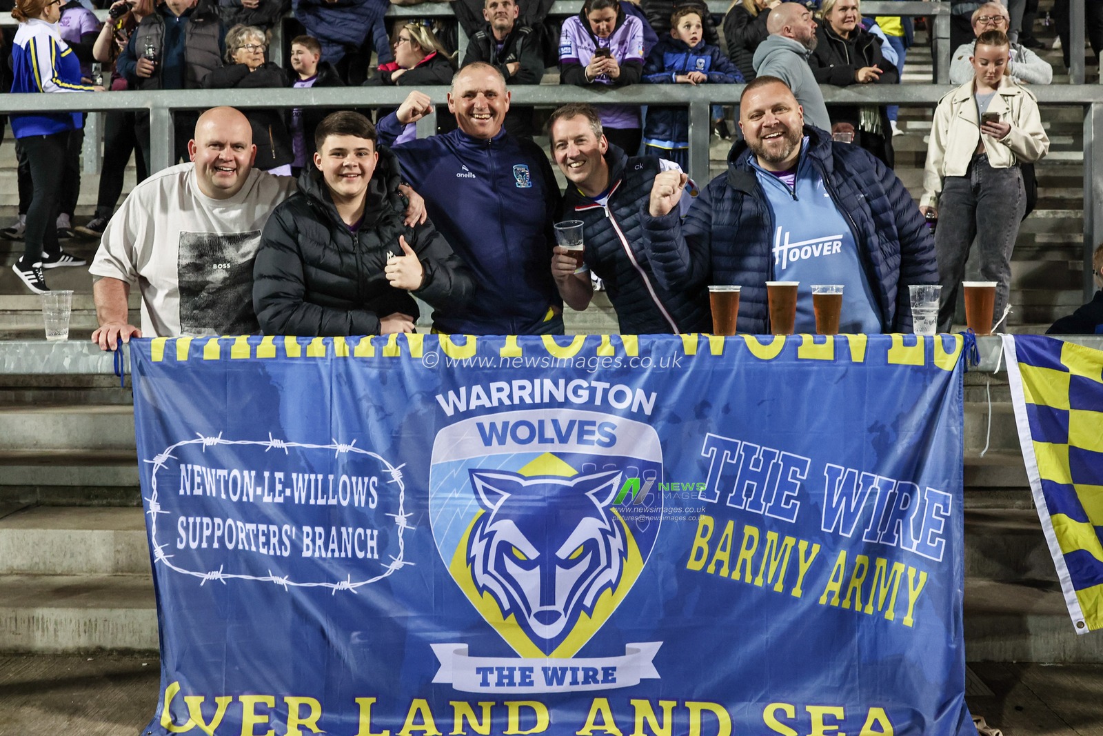 Warrington fans arrive for the game during the Betfred Super League Round 5 match St Helens vs Warrington Wolves at Totally Wicked Stadium, St Helens, United Kingdom, 21st March 2025

(Photo by Mark Cosgrove/News Images)