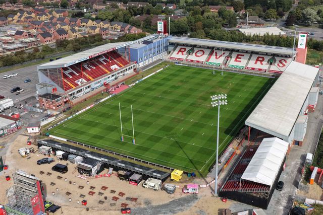 An general aerial view of the Sewell Group Craven Park during the Betfred Super League Round 25 match Hull KR vs Hull FC at Sewell Group Craven Park, Kingston upon Hull, United Kingdom, 7th September 2025

(Photo by Mark Cosgrove/News Images)