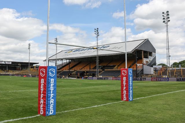 A general view of The OneBore Stadium during the Betfred Super League round 12 match Castleford Tigers vs St Helens at OneBore Stadium, Castleford, Untied Kingdom on 23 May 2026

(Photo by Mark Cosgrove/News Images)