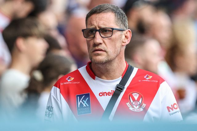 St Helens fans during the Betfred Super League round 19 match St Helens vs Leigh Leopards at Totally Wicked Stadium, St Helens, United Kingdom, 17th July 2025

(Photo by Alfie Cosgrove/News Images)