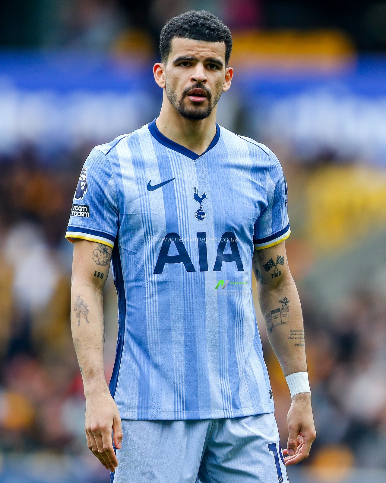 Dominic Solanke of Tottenham Hotspur looks on during the Premier League match Wolverhampton Wanderers vs Tottenham Hotspur at Molineux, Wolverhampton, United Kingdom, 13th April 2025

(Photo by Gareth Evans/News Images)