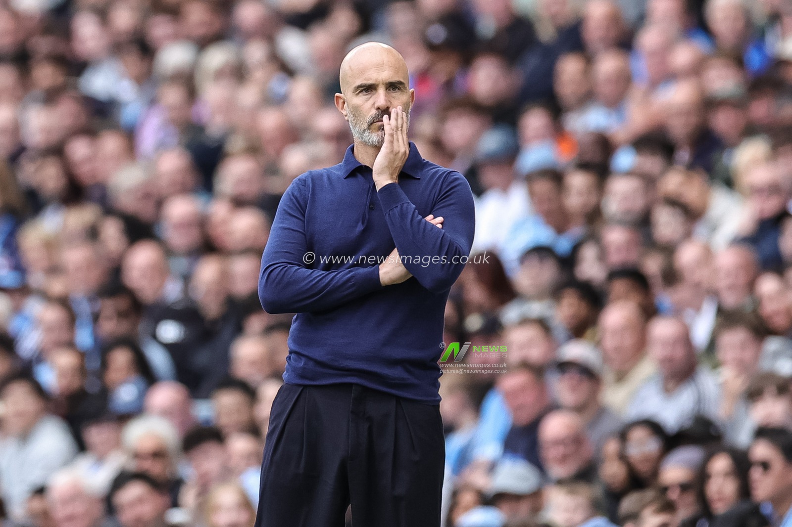 Enzo Maresca manager of Manchester City looks on during the Premier League match Manchester City vs Coventry City at Etihad Stadium, Manchester, United Kingdom on 05 September 2026

(Photo by Mark Cosgrove/News Images)