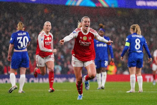 Alessia Russo of Arsenal celebrates goal during the UEFA Women's Champions League Quarter-finals match Arsenal vs Chelsea at Arsenal Stadium, London, United Kingdom on 24 March 2026

(Photo by Harvey Murphy/News Images)