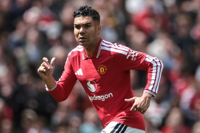 Casemiro of Manchester United in action during the Premier League match Manchester United vs Nottingham Forest at Old Trafford, Manchester, United Kingdom on 17 May 2026

(Photo by Mark Cosgrove/News Images)