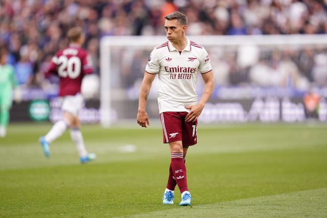 Leandro Trossard of Arsenal during the Premier League match West Ham United vs Arsenal at London Stadium, London, United Kingdom on 10 May 2026

(Photo by Harvey Murphy/News Images)