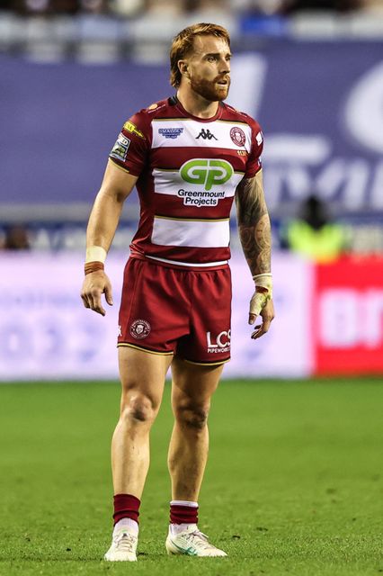 Adam Keighran of Wigan Warriors during the Betfred Super League round 27 match Wigan Warriors vs Leeds Rhinos at The Brick Community Stadium, Wigan, United Kingdom, 19th September 2025

(Photo by Alfie Cosgrove/News Images)
