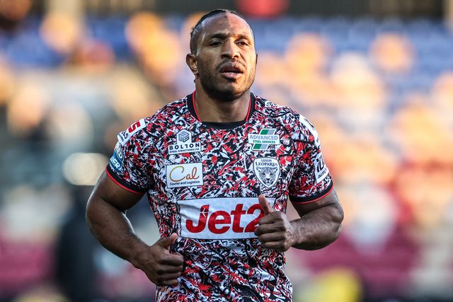 Edwin Ipape of Leigh Leopards in the pre-game warm up during the Betfred Super League round 8 match York Knights vs Leigh Leopards at LNER Community Stadium, York, United Kingdom on 17 April 2026

(Photo by Alfie Cosgrove/News Images)