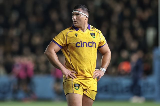 Danilo Fischetti of Northampton Saints during the Gallagher Premiership match Newcastle Red Bulls vs Northampton Saints at Kingston Park, Newcastle, United Kingdom, 17th October 2025

(Photo by Mark Cosgrove/News Images)