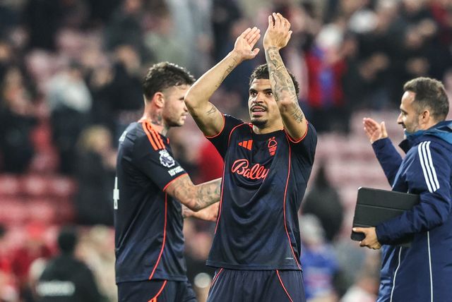 Morgan Gibbs-White of Nottingham Forest applauds the fans after the game during the Premier League match Sunderland vs Nottingham Forest at Stadium Of Light, Sunderland, United Kingdom on 24 April 2026

(Photo by Alfie Cosgrove/News Images)