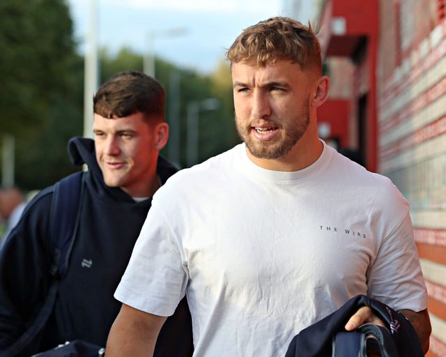 Sam Powell of Warrington Wolves arrives before the Betfred Super League round 27 match Hull KR vs Warrington Wolves at Sewell Group Craven Park, Kingston upon Hull, United Kingdom, 18th September 2025

(Photo by Sam Eaden/News Images)