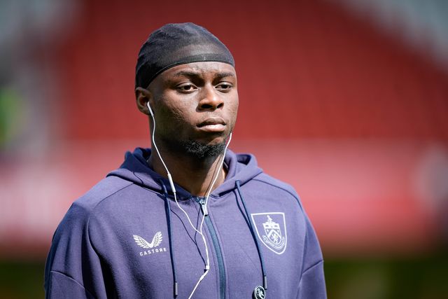 Lesley Ugochukwu of Burnley inspects the pitch prior to kick off during the Premier League match Nottingham Forest vs Burnley at City Ground, Nottingham, United Kingdom on 19 April 2026

(Photo by Maynard Manyowa/News Images)
