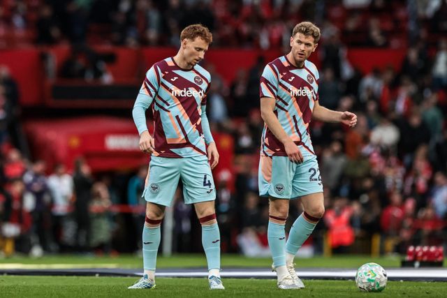 Waqa Blake of Bradford Bulls and Luke Hooley of Bradford Bulls in the pre-game warm up during the Premier League match Manchester United vs Brentford at Old Trafford, Manchester, United Kingdom on 27 April 2026

(Photo by Mark Cosgrove/News Images)