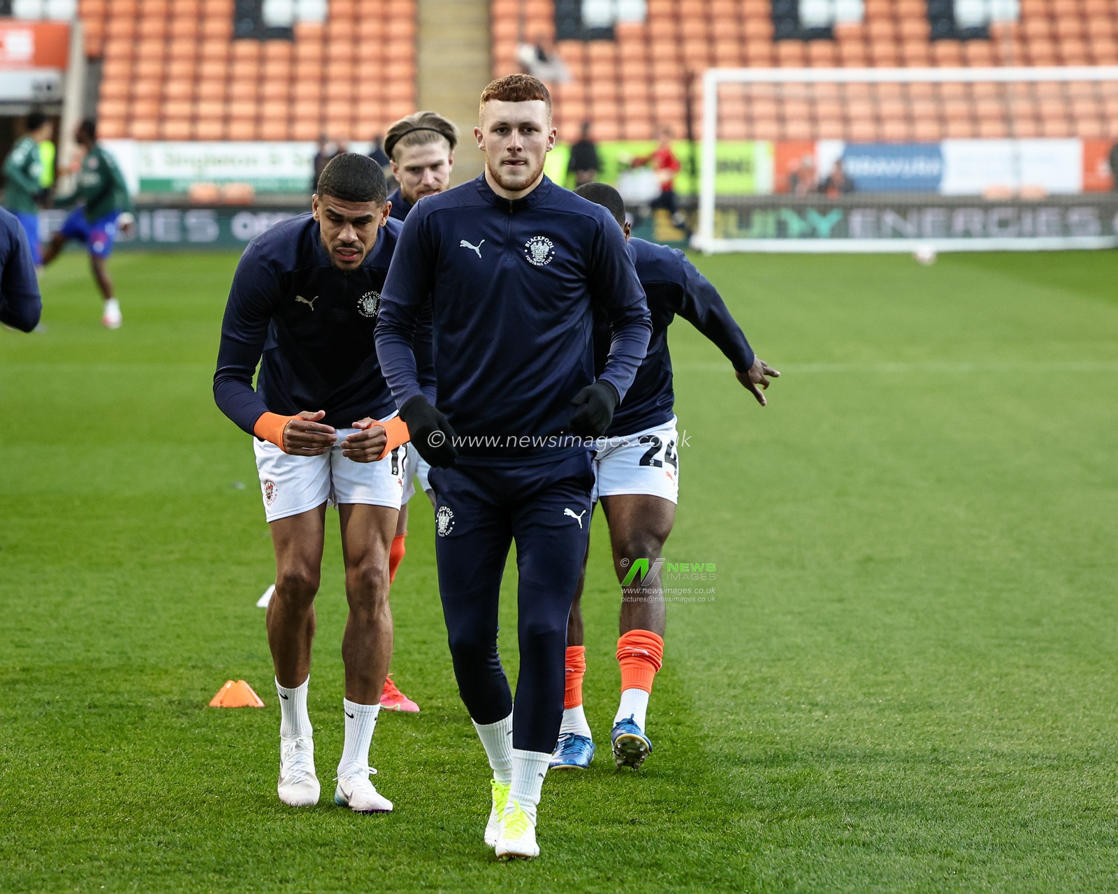 Sonny Carey of Blackpool in the pregame warmup session during the Sky Bet League 1 match Blackpool vs Reading at Bloomfield Road, Blackpool, United Kingdom, 1st April 2025

(Photo by Mark Cosgrove/News Images)