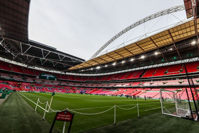 A general view of Wembley Stadium ahead of the Carabao Cup Final match Arsenal vs Manchester City at Emirates, London, United Kingdom on 22 March 2026

(Photo by Alfie Cosgrove/News Images)