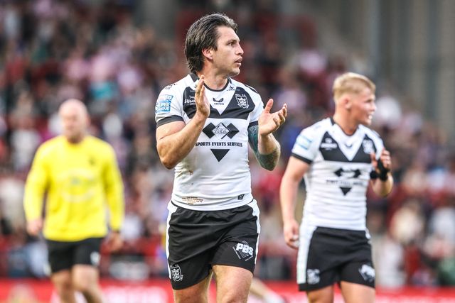 Tom Briscoe of Hull FC during the Betfred Super League round 12 match Leigh Leopards vs Hull FC at Leigh Sports Village, Leigh, United Kingdom on 22 May 2026

(Photo by Alfie Cosgrove/News Images)