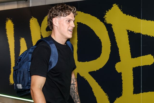 Arron Lindop of Warrington Wolves arrives during the Betfred Super League round 15 match Warrington Wolves vs Leeds Rhinos at The Halliwell Jones Stadium, Warrington, United Kingdom on 18 June 2026

(Photo by Alfie Cosgrove/News Images)