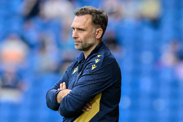 John Eustace manager of Blackburn Rovers watches on during the Pre-season friendly match Stockport County vs Blackburn Rovers at Edgeley Park Stadium, Stockport, United Kingdom, 2nd August 2024

(Photo by Cody Froggatt/News Images)