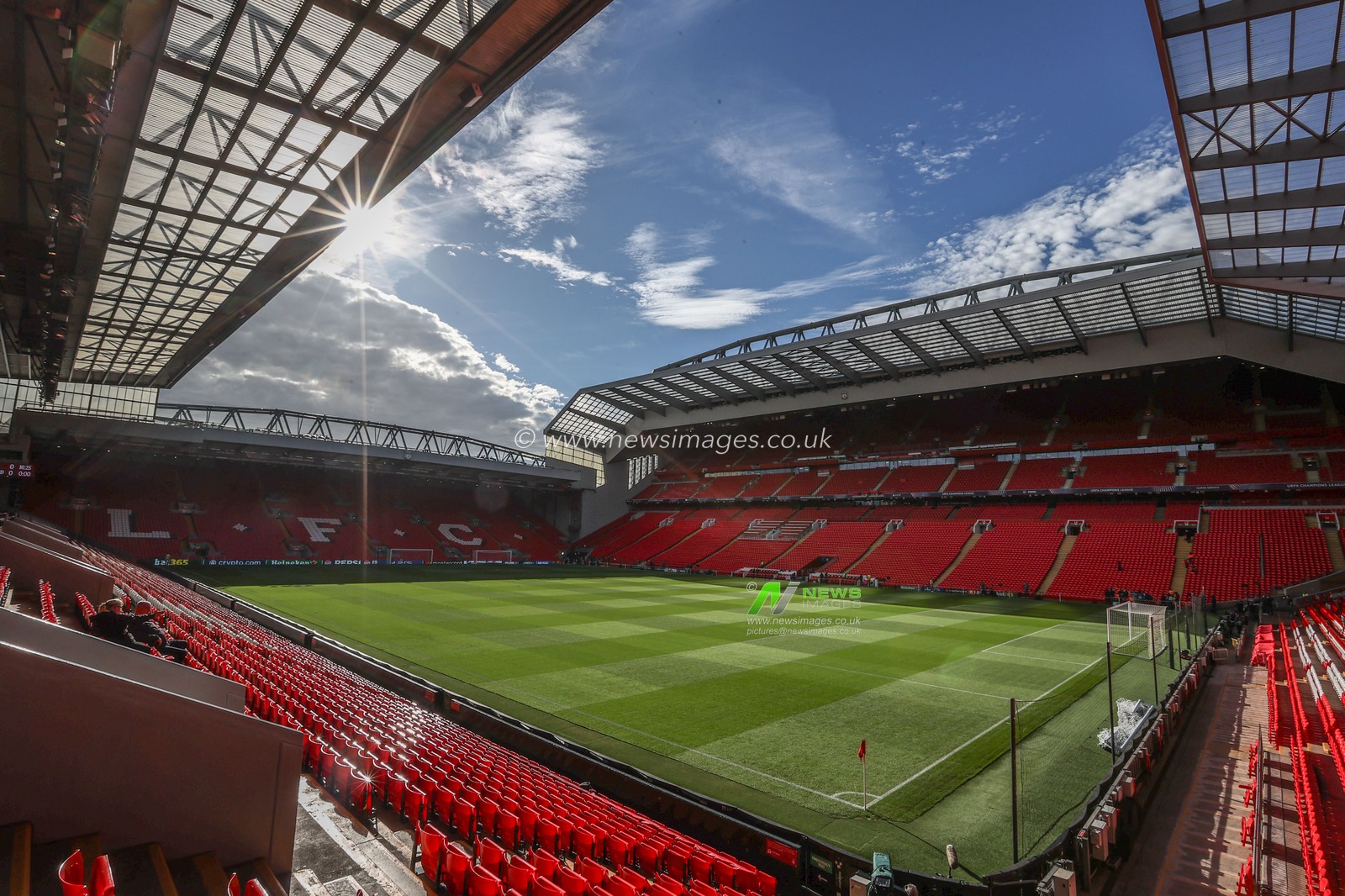 A general view of Anfield ahead of the UEFA Champions League, League Stage Liverpool vs Atletico Madrid at Anfield, Liverpool, United Kingdom, 17th September 2025

(Photo by Alfie Cosgrove/News Images)