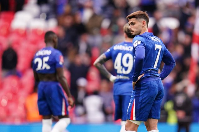 Pedro Neto of Chelsea looks on at full time after defeat during the Emirates FA Cup Final match Chelsea vs Manchester City at Wembley Stadium, London, United Kingdom on 16 May 2026

(Photo by Harvey Murphy/News Images)