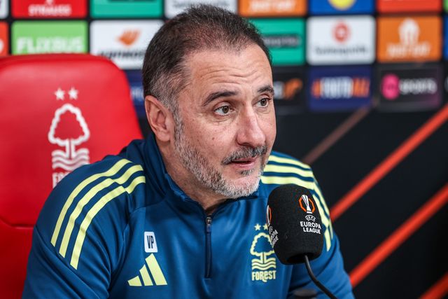 Vitor Pereira manager of Nottingham Forest speaks to the press during the Nottingham Forest pre-match press conference ahead of their UEFA Europa League last 16 match against FC Midtjylland at The Nigel Doughty Academy, Nottingham, United Kingdom on 11 March 2026

(Photo by Alfie Cosgrove/News Images)