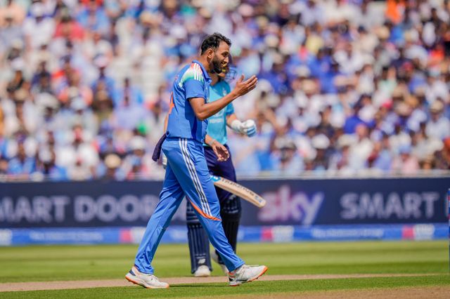Prasidh Krishna of India celebrates the wicket of Jos Buttler of England during the 1st Metro Bank ODI match England vs India at Edgbaston, Birmingham, United Kingdom on 14 July 2026

(Photo by Maynard Manyowa/News Images)