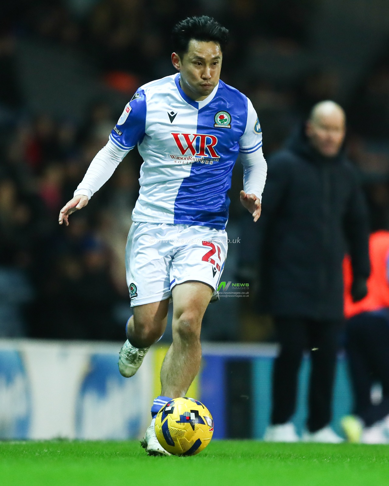 Ryoya Morishita of Blackburn Rovers with ball at his feet during the Sky Bet Championship match Blackburn Rovers vs Sheffield Wednesday at Ewood Park, Blackburn, United Kingdom, 3rd February 2026

(Photo by Jorge Horsted/News Images)
