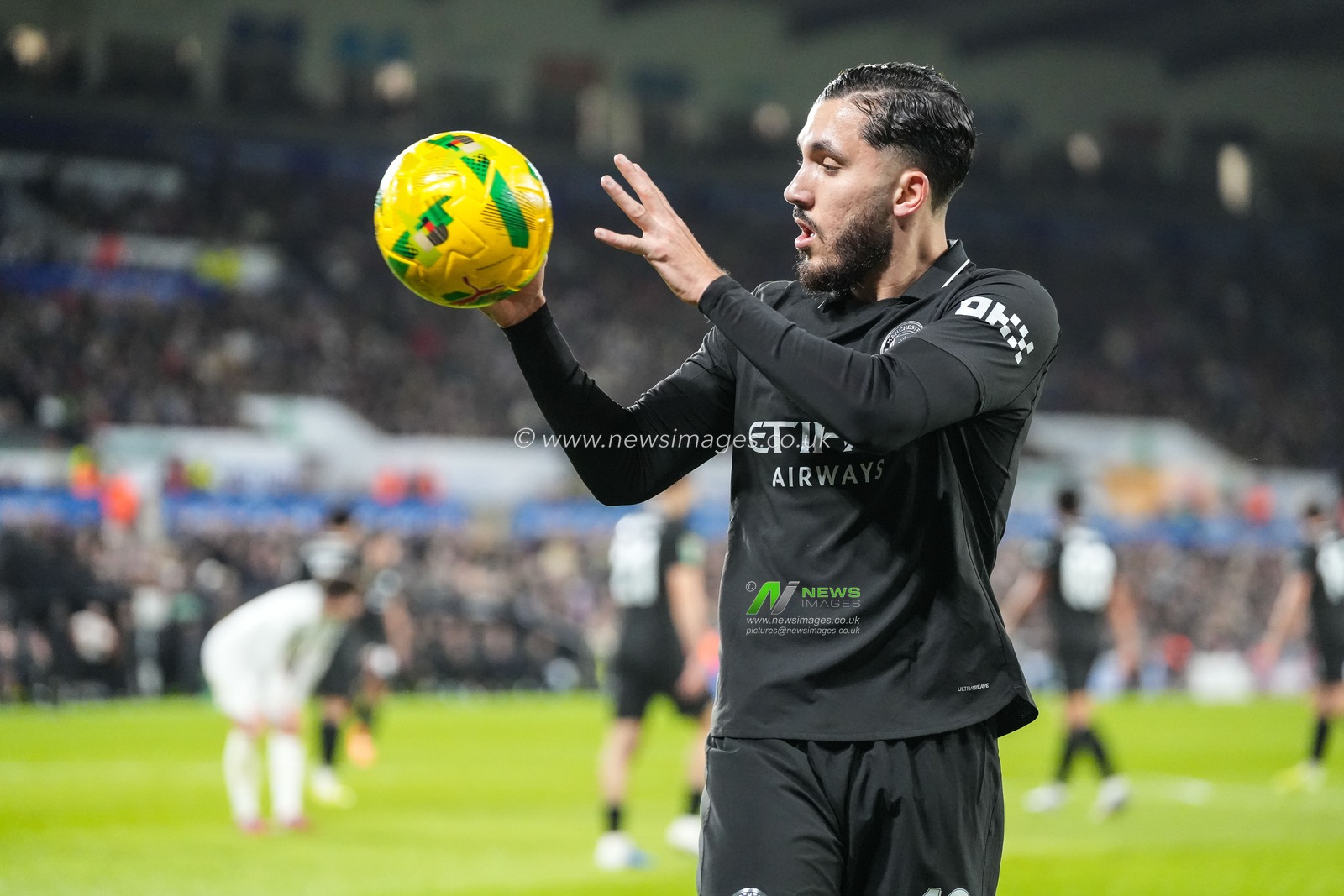 Rayan Cherki of Manchester City during the Carabao Cup Last 16 Swansea City vs Manchester City at Swansea.com Stadium, Swansea, United Kingdom, 29th October 2025

(Photo by Andrew Lewis/News Images)

*** GER AUT SUI OUT ***