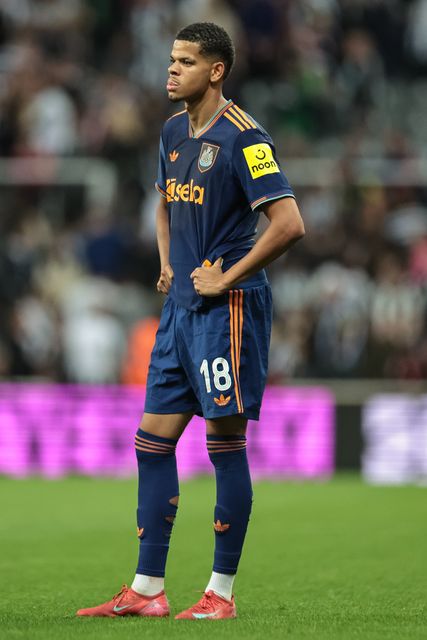 William Osula of Newcastle Untied during the Pre-season friendly Newcastle United vs Espanyol at St. James's Park, Newcastle, United Kingdom, 8th August 2025

(Photo by Mark Cosgrove/News Images)