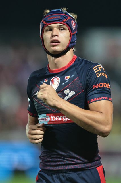 Harry Robertson of St. Helens during the Betfred Super League Round 24 match Hull KR vs St Helens at Sewell Group Craven Park, Kingston upon Hull, United Kingdom, 29th August 2025

(Photo by Mark Cosgrove/News Images)