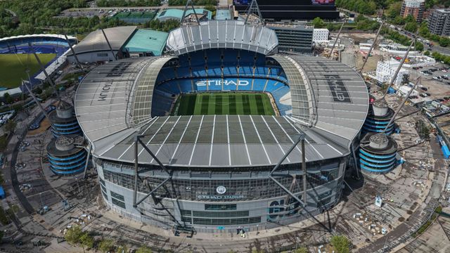 An aerial view of The Etihad Stadium and the new North Stand extension during the Premier League match Manchester City vs Crystal Palace at Etihad Stadium, Manchester, United Kingdom on 13 May 2026

(Photo by Mark Cosgrove/News Images)