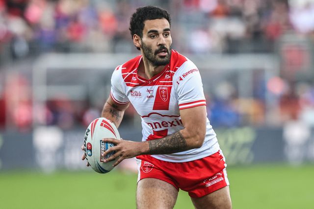 Tyrone May of Hull KR during the Betfred Super League Semi Final 2 match Hull KR vs St Helens at Sewell Group Craven Park, Kingston upon Hull, United Kingdom, 3rd October 2025

(Photo by Alfie Cosgrove/News Images)